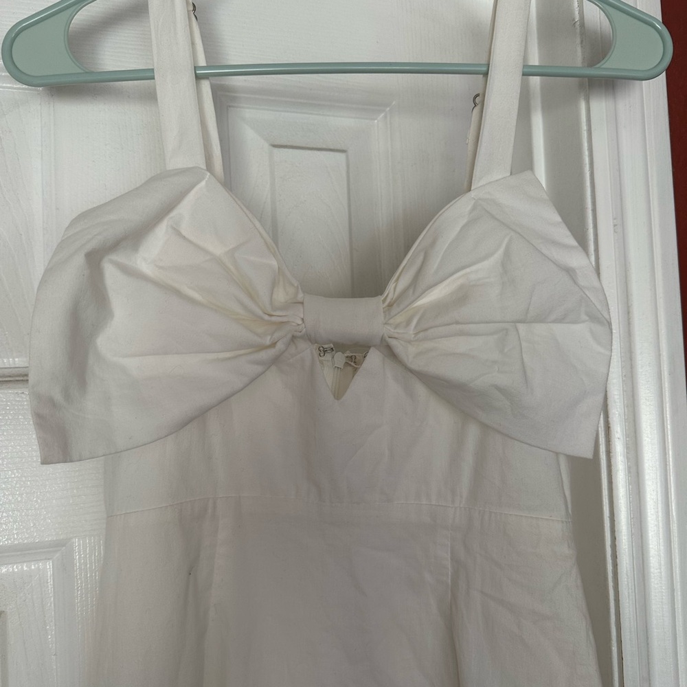 White Dress with Bow Detail